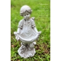 鄉村女孩石像(y14606 立體雕塑.擺飾-立體童趣擺飾)